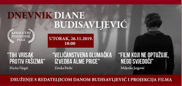 Kino Zelina prikazuje: &quot;Dnevnik Diane Budisavljević&quot;
